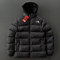 Зимняя куртка мужская The North Face 700 до -25*С теплая ТНФ черная | Пуховик мужской зима TNF с капюшоном