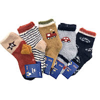 Норковые пушистые детские носки Корона 31-35