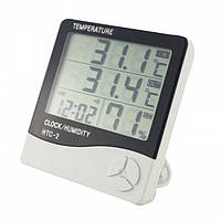 Термометр, гигрометр, метеостанция, часы HTC-2 + выносной датчик белый (44412) (bbx)