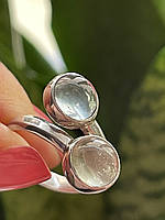 Серебряное кольцо с бериллом и топазом