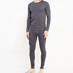 Сірий комплект чоловічої термобілизни виробництва Туреччина Розміри: 44,46,48,50 (18138-1)