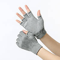 Рукавиці для Йоги Sports Gloves Білі Точки, сірий