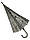 Жіноча парасоля-тростина на 16 спиць з абстрактним принтом, напівавтомат від фірми Toprain, сірий, 01541-12, фото 3
