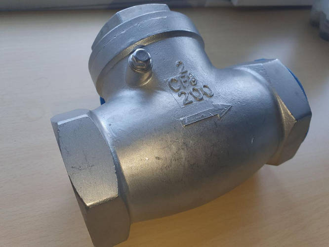 Клапан обратный Ду50 поворотный муфтовый нержавеющий Ayvaz SC-201 (ID ...