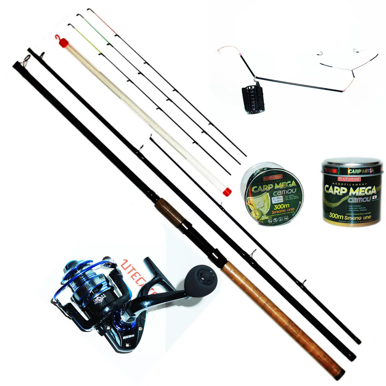 Фідер у складі спінінг фідерний набір Bratfishing TAIPAN FEEDER 3.60 м. / 80-180 g, фото 1