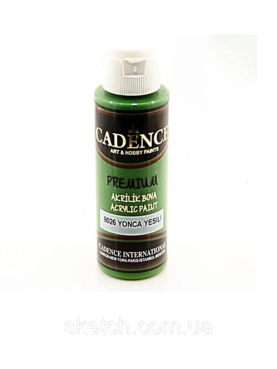 Акрилова фарба Cadence Premium Acrylic Paint, №8026 Темно-зелений, 70мл