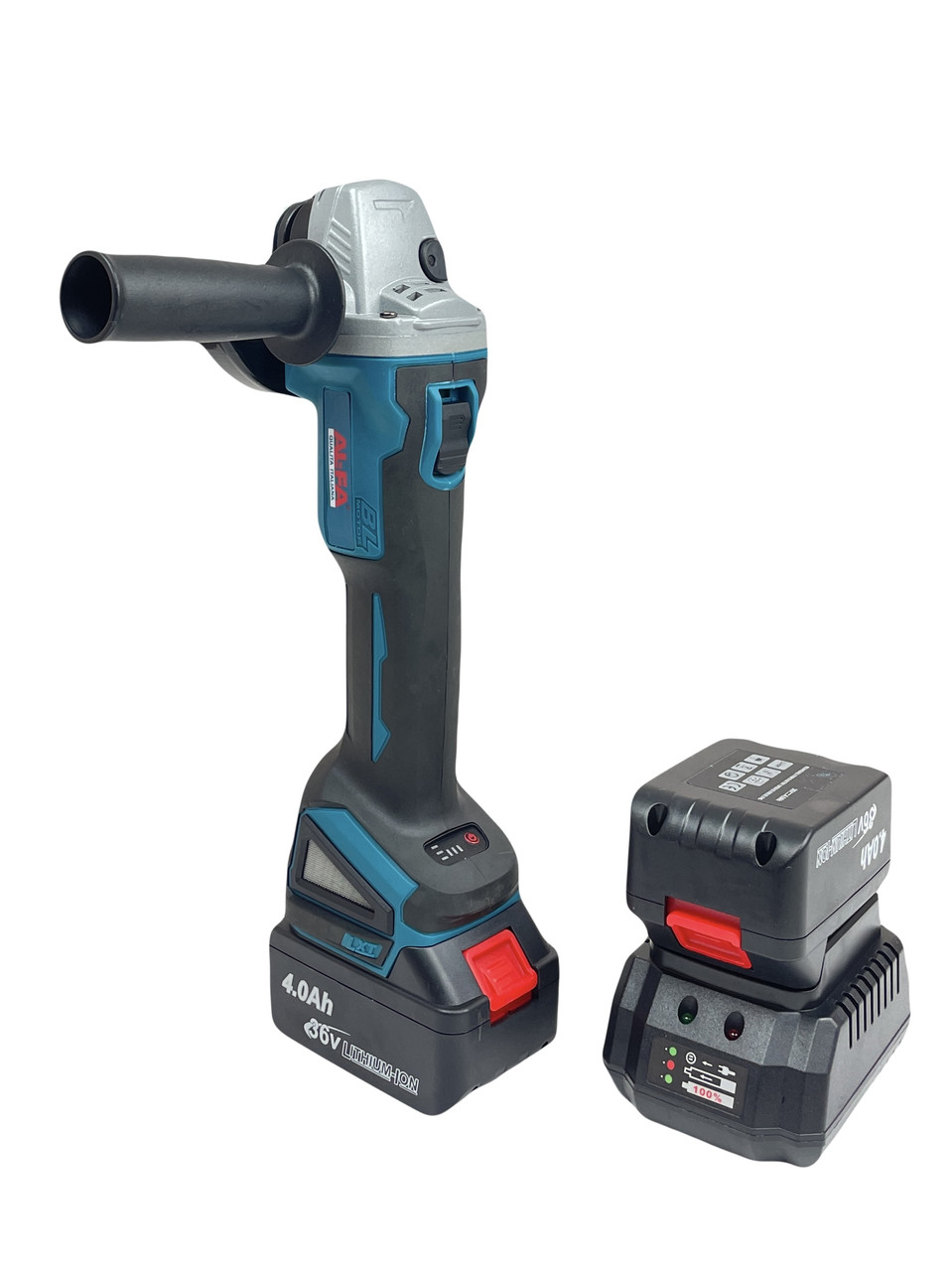 Акумуляторна кутова шліфмашина AL-FA ALAGС125-4А, фото 1