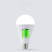 Аккумуляторная LED лампочка Е27 12W (45 ват) с батарейкой на 1500 mAh 6500К (100178)