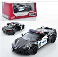Інерційна металева машинка KINSMART "Corvette полиция" KT5432WPR  (2 кольори)