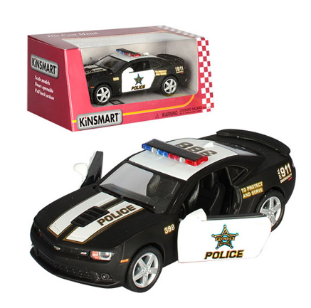 Інерційна металева машинка KINSMART Chevrolet Camaro Police KT5383WP