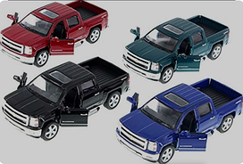 Інерційна металева машинка KINSMART Chevrolet Silverado KT5381W (4 кольори)
