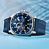Механічний годинник водонепроникний 200 м з автопідзаводом Pagani, синій наручний годинник механічний з ремінцем, фото 7
