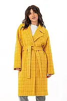 Пальто женское Клио жовте