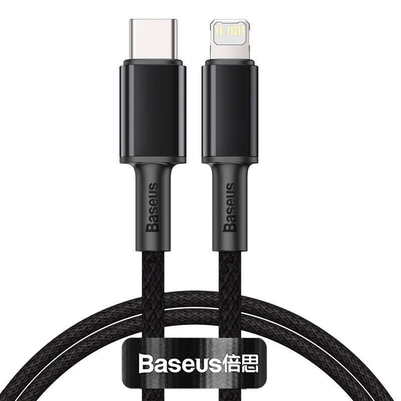 Кабель Baseus High Density Braided Type-C to Lightning PD 20W 1M Чорний (CATLGD-01)