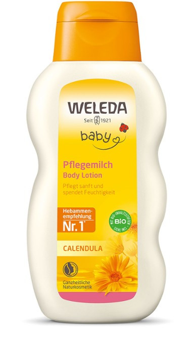 Weleda, дитячий заспокійливий лосьйон для тіла, календула, 200 мл