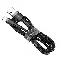 Кабель Baseus Cafule USB 2.0 to Lightning 2.4A 1M Черный/Серый (CALKLF-BG1)