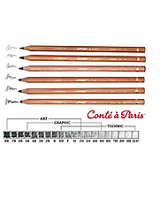 Вугільний олівець Conte Black lead pencil, Carbon-round, 2B