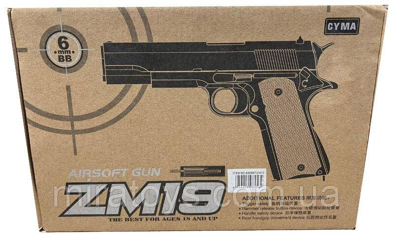 ✅Дитячий пістолет ZM 19 Colt 1911-A1 метал + пластик