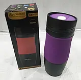 Термокухоль вакуумний із неіржавкої сталі 380 мл для кави та чаю Edenberg EB-625 Термо чашка металева термос, фото 4