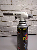 Газовий пальник з п'єзопідпалом flame gun 920 під цанговий балон для кемпінгу BF