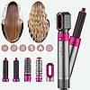 Стайлер для укладки волосся 5 в 1 Hot Air Styler 7661 Pink/Grey, фото 5