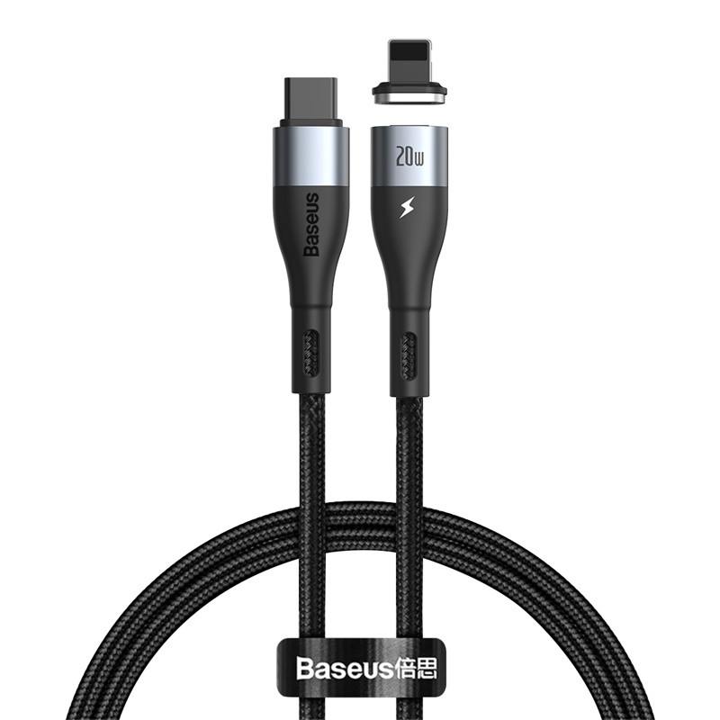 Кабель Baseus Zinc Magnetic Type-C to Lightning PD 20W 1M Черный (CATLXC-01)