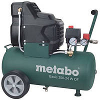 Компресор безмасляний Metabo Basic 250-24 W OF (1.5 кВт, 220 л/хв, 24 л) (601532000). Оригінал