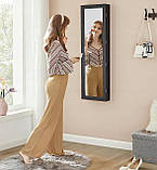 Дзеркало шафи підвісна для біжутерії з LED-підсвіткою під Чорне дерево, фото 6