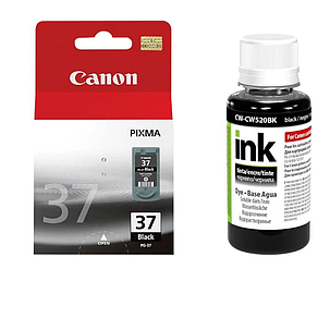 Картридж Canon PG-37 (2145B005) + Чорнило Colorway CW520BK01 Black 100мл, фото 1