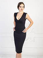 Жіноча сукня, обтисла однотонна, довгі чоронні