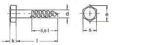 DIN 571 (ГОСТ 11473) Шуруп для дерева із шестигранною головкою