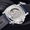 Чорний механічний годинник чоловічий з ремінцем водонепроникний 200 м Pagani оригінал, Годинник круглий класичний, фото 10