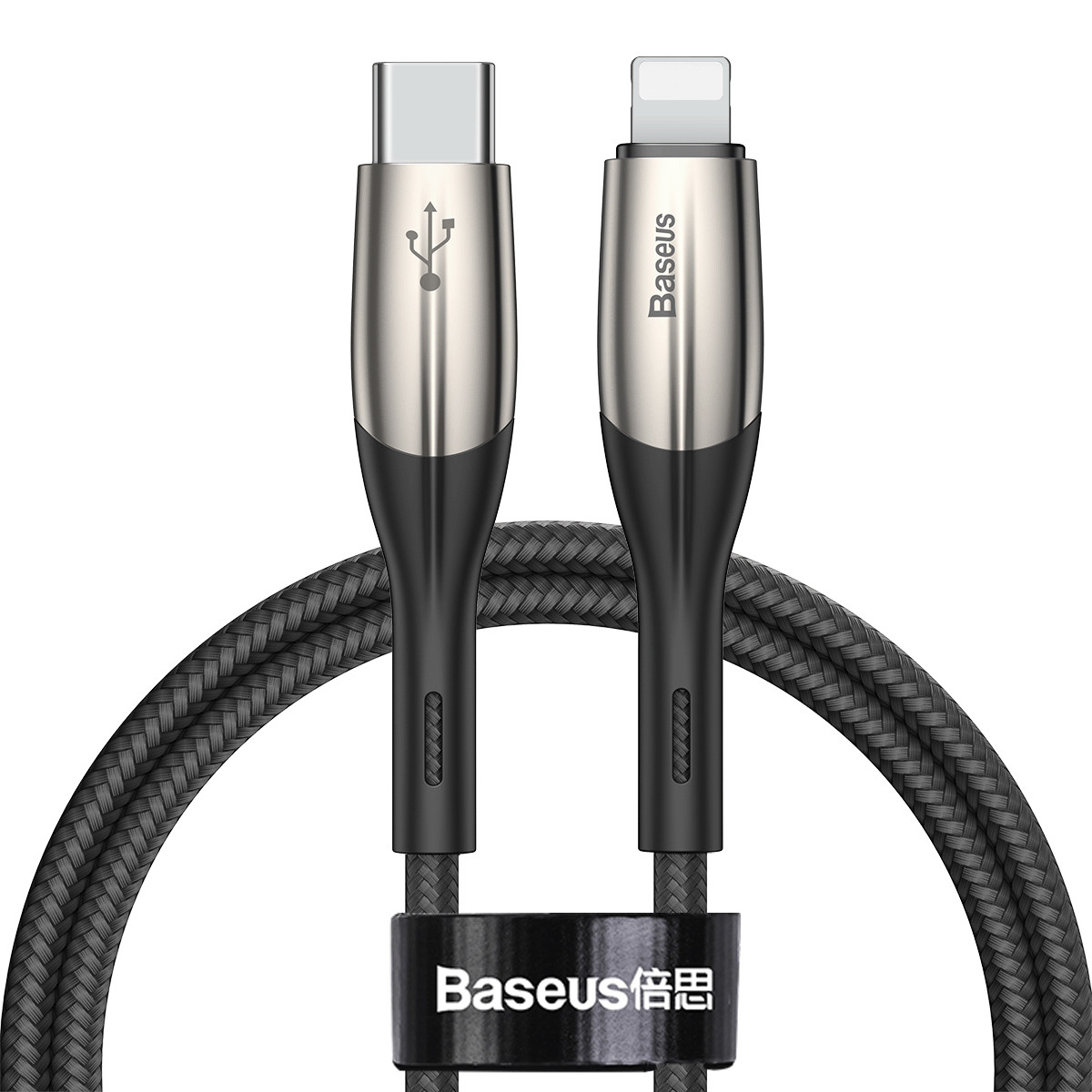 Кабель Baseus Horizontal Type-C to Lightning PD 18W 2M Чорний (CATLSP-B01)