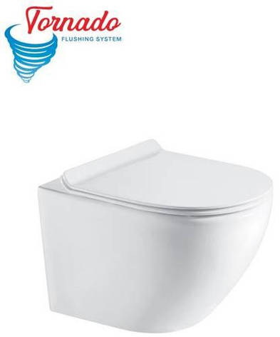 Унітаз підвісний Koller Pool Smart ROUND із сидінням Soft-close (змив Торнадо 3.0), фото 1