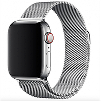 Ремешок Milanese Loop для Apple watch 42mm/44mm/45mm/49mm (Миланская петля) Серебро