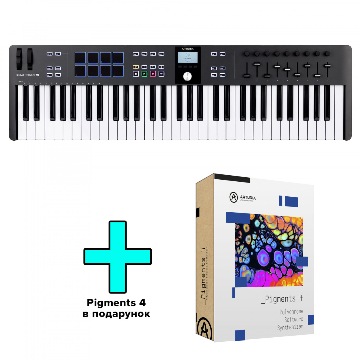 Миди-клавиатура ARTURIA KeyLab Essential 61 mk3 Black (61 клавіша)