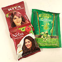 Хна для волос Коричневая + Натуральная (Riya, Neha) - индийская натуральная хна для волос
