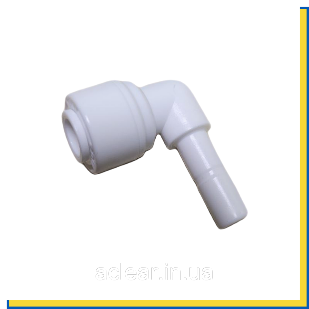 Фітинг кутовий коліно 1/4" трубка - 1/4" вставка стрижень