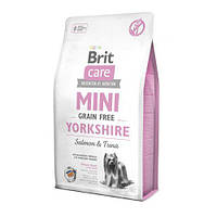 Сухой корм Brit Care GF Mini Yorkshire для йоркширских терьеров, с лососем и тунцем, 2 кг.