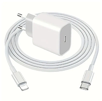 Сетевое зарядное устройство Apple 20W USB-C Power Adapter + Кабель в подарок Fast Charge White