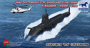 HMS Victorius S-29 SSBN Submarine. Збірна модель підводного човна у масштабі 1/350. BRONCO MODELS NB5015