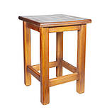 Табурет з натурального дерева (смерека) власного виробництва з додатковим зміцненням ніжок, фото 2