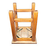 Табурет з натурального дерева (смерека) власного виробництва з додатковим зміцненням ніжок, фото 5