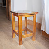Табурет з натурального дерева (смерека) власного виробництва з додатковим зміцненням ніжок, фото 7