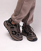 Кросівки Prima d'Arte 23015 36 чорні хакі шкіра, фото 4