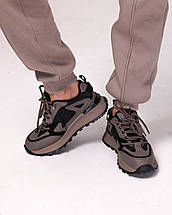 Кросівки Prima d'Arte 23015 36 чорні хакі шкіра, фото 2