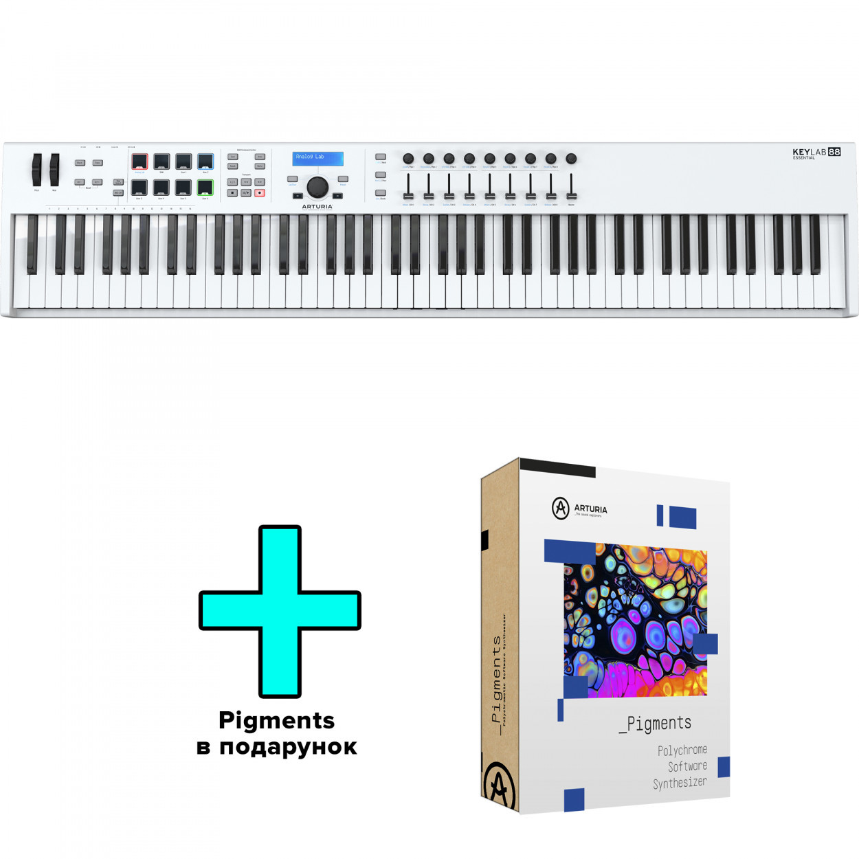 Міді-клавіатура ARTURIA KeyLab Essential 88 (White) (88 клавіш)