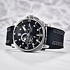 Чорний механічний годинник чоловічий з ремінцем водонепроникний 200 м Pagani оригінал, Годинник круглий класичний, фото 5