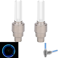 Подсветка фонарики на ниппель для колес Cyclotech, 2 шт(Пара). Синий