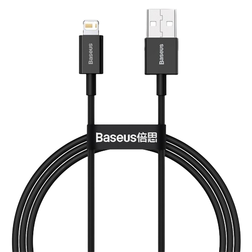 Кабель Baseus Superior USB 2.0 to Lightning 2.4А 1M Чорний (CALYS-A01)